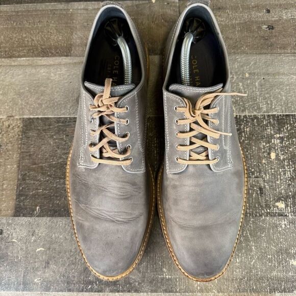 Cole Haan Mens Size 11.5 Tyler Grand #C25106 Leather Nubuck Lace Up Shoes Tan main image 8